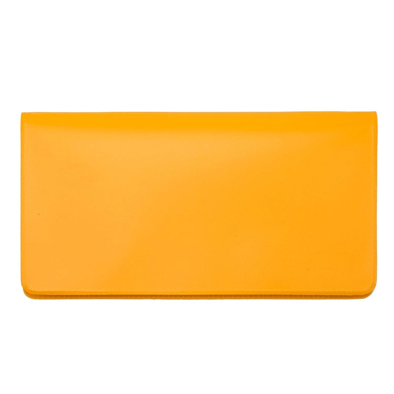 CAROUSELCHECKS Sunburst Orange Vinyl Checkbook Cover, Top Tear Personal Vinyl Checkbook Cover - Image 5
